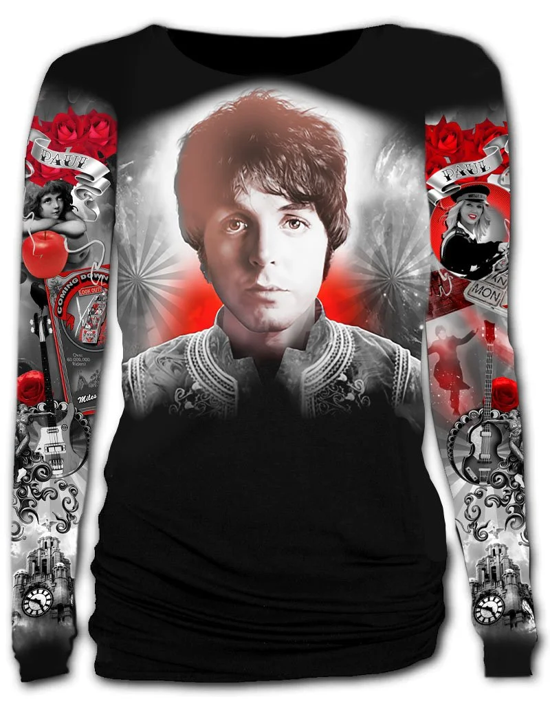 Kaleidoscope Paul McCartney All Over Shirt Red — SHANNON